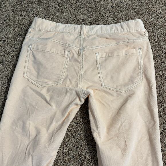 Free People Pants Womens 26 Peach Pink Corduroy Skinny Straight Leg Denim Boho - Picture 2 of 7
